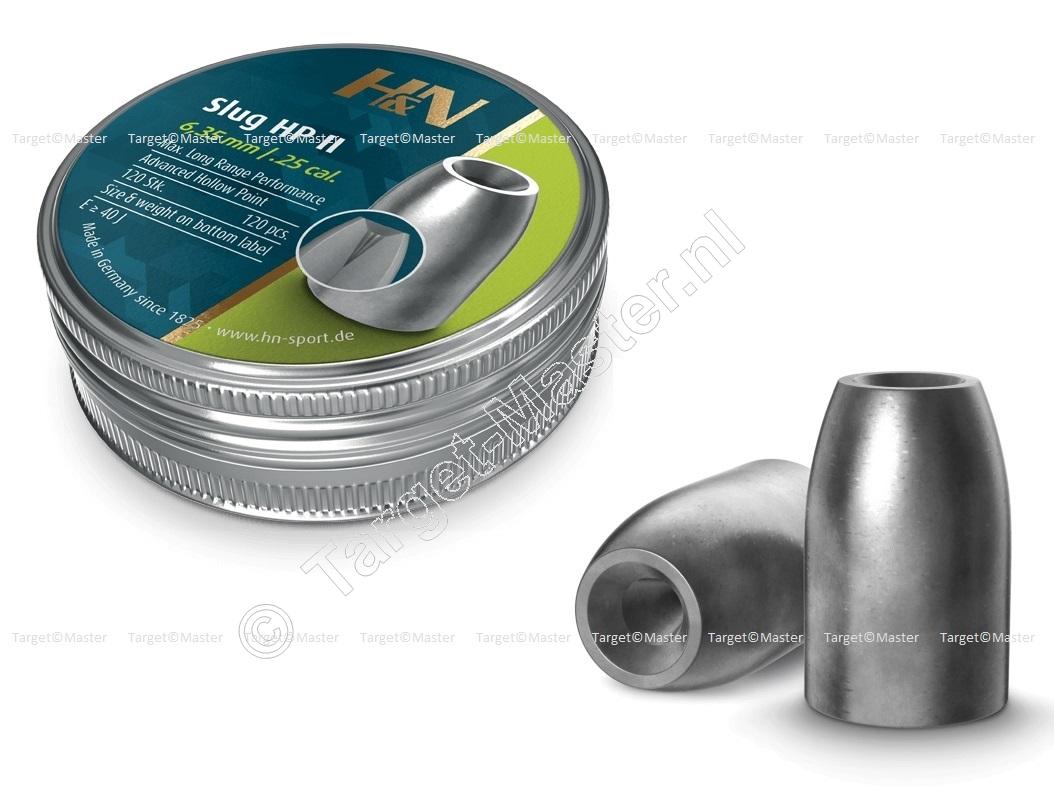 H&N Slug HP II 6.35mm .250 Luchtdruk Kogeltjes 1.94 gram, 30 grain blikje 120